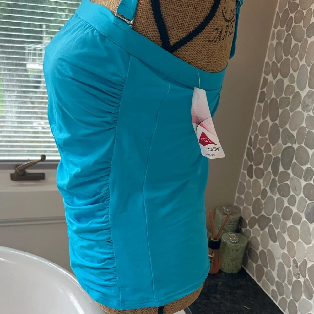 NWT Lands' End Women's Tankini in Aqua size 8 - Picture 4 of 10